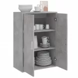betonszürke szerelt fa tálalószekrény 60 x 31 x 84 cm