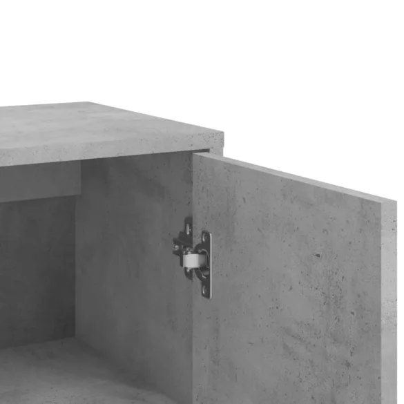 betonszürke szerelt fa tálalószekrény 60 x 31 x 84 cm