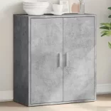 betonszürke szerelt fa tálalószekrény 79 x 38 x 80 cm