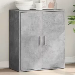 betonszürke szerelt fa tálalószekrény 79 x 38 x 80 cm