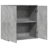 betonszürke szerelt fa tálalószekrény 79 x 38 x 80 cm