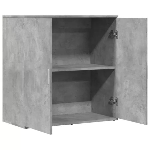 betonszürke szerelt fa tálalószekrény 79 x 38 x 80 cm
