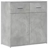 betonszürke szerelt fa tálalószekrény 79 x 38 x 80 cm