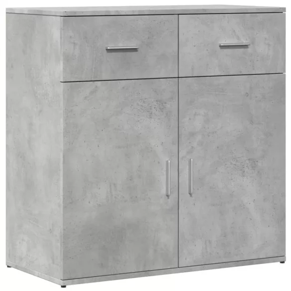 betonszürke szerelt fa tálalószekrény 79 x 38 x 80 cm