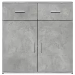 betonszürke szerelt fa tálalószekrény 79 x 38 x 80 cm