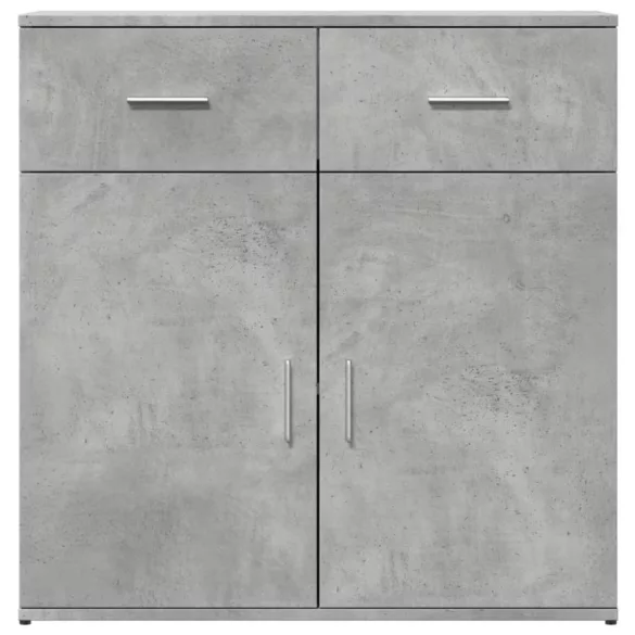 betonszürke szerelt fa tálalószekrény 79 x 38 x 80 cm