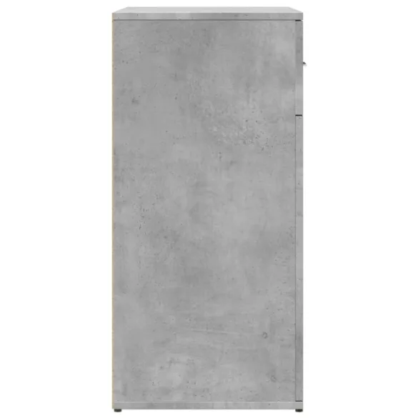 betonszürke szerelt fa tálalószekrény 79 x 38 x 80 cm
