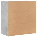 betonszürke szerelt fa tálalószekrény 79 x 38 x 80 cm