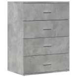 betonszürke szerelt fa tálalószekrény 60 x 39 x 80 cm
