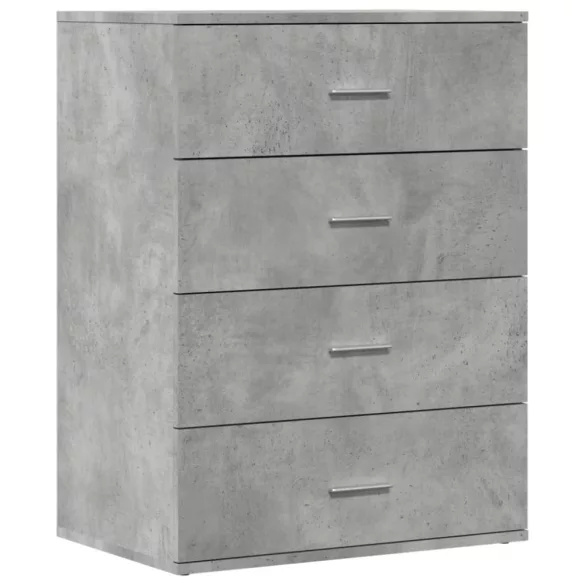 betonszürke szerelt fa tálalószekrény 60 x 39 x 80 cm