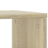 sonoma tölgy színű szerelt fa kisasztal kerekekkel 50x35x55 cm