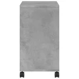 betonszürke szerelt fa kisasztal kerekekkel 50 x 30 x 55 cm