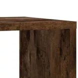 füstös tölgy színű szerelt fa kisasztal kerekekkel 50x30x55 cm