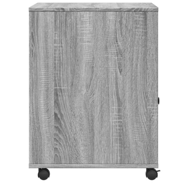 szürke sonoma színű nyomtatóállvány kerekekkel 60x50x67 cm - raktári