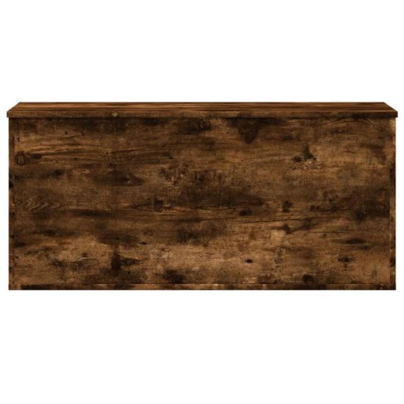 füstös tölgy színű szerelt fa tárolóláda 100x42x46 cm