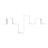 fehér szerelt fa fali polc 104,5 x 10 x 43 cm