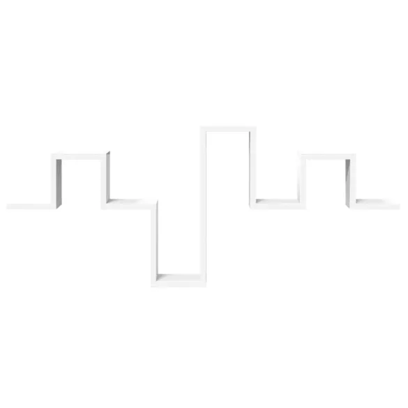 fehér szerelt fa fali polc 104,5 x 10 x 43 cm