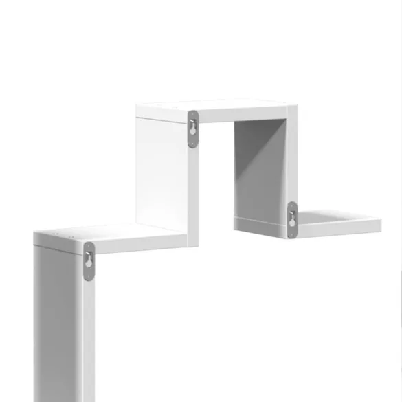 fehér szerelt fa fali polc 104,5 x 10 x 43 cm