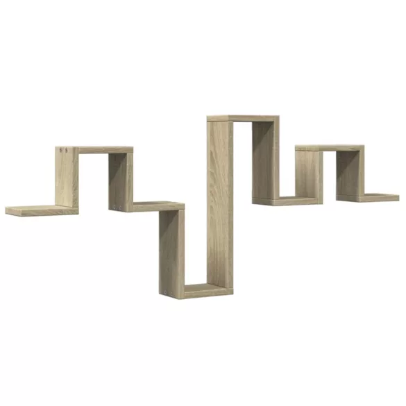 sonoma tölgy színű szerelt fa fali polc 104,5 x 10 x 43 cm