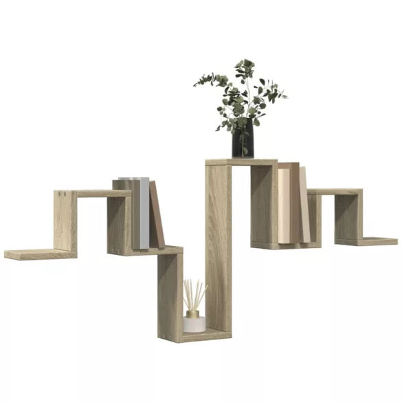 sonoma tölgy színű szerelt fa fali polc 104,5 x 10 x 43 cm