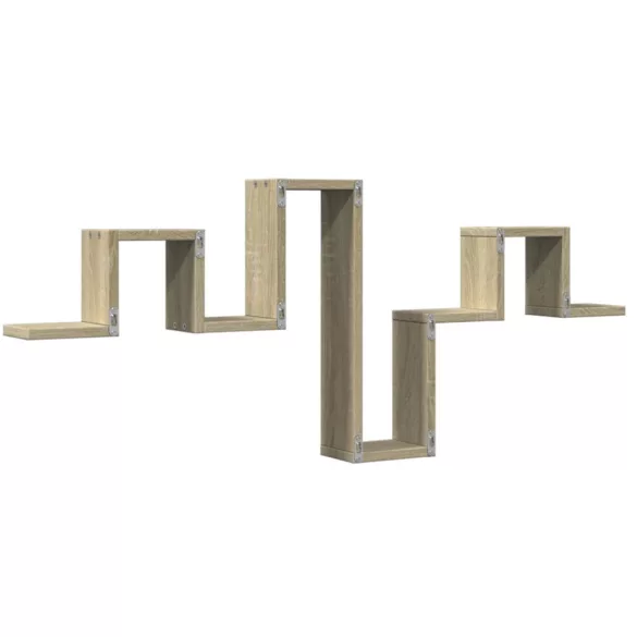 sonoma tölgy színű szerelt fa fali polc 104,5 x 10 x 43 cm