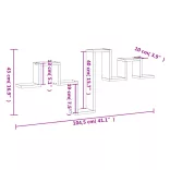 sonoma tölgy színű szerelt fa fali polc 104,5 x 10 x 43 cm