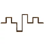 füstös tölgy színű szerelt fa fali polc 104,5 x 10 x 43 cm