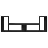 2 db fekete szerelt fa TV-szekrény 75 x 30 x 50 cm