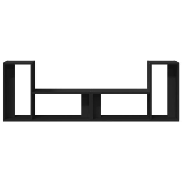 2 db fekete szerelt fa TV-szekrény 75 x 30 x 50 cm