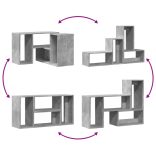 2 db betonszürke szerelt fa TV-szekrény 75 x 30 x 50 cm