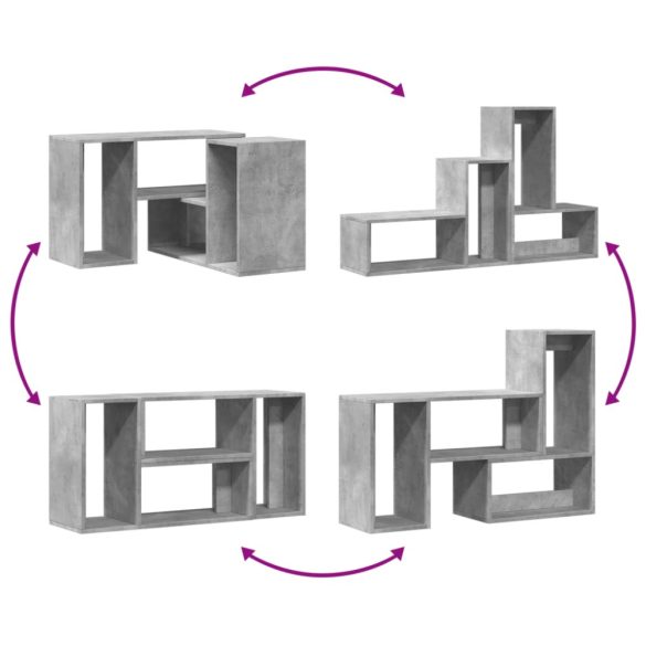 2 db betonszürke szerelt fa TV-szekrény 75 x 30 x 50 cm