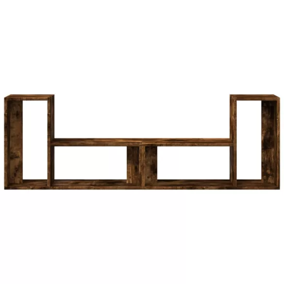 2 db füstös tölgy színű szerelt fa TV-szekrény 75 x 30 x 50 cm