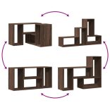 2 db barna tölgy színű szerelt fa TV-szekrény 75 x 30 x 50 cm