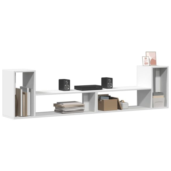 2 db fehér szerelt fa TV-szekrény 100 x 30 x 50 cm