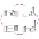 2 db fehér szerelt fa TV-szekrény 100 x 30 x 50 cm
