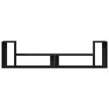 2 db fekete szerelt fa TV-szekrény 100 x 30 x 50 cm