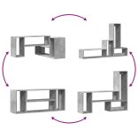 2 db betonszürke szerelt fa TV-szekrény 100 x 30 x 50 cm