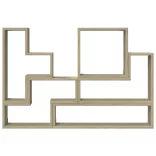 sonoma tölgy színű szerelt fa fali polc 96x12x64 cm