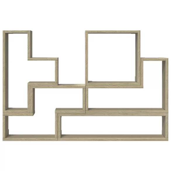 sonoma tölgy színű szerelt fa fali polc 96x12x64 cm