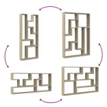 sonoma tölgy színű szerelt fa fali polc 96x12x64 cm