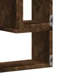 füstös tölgy színű szerelt fa fali polc 96x12x64 cm