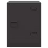 fekete acél éjjeliszekrény 34,5 x 39 x 44 cm