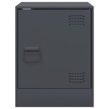 2 db antracitszürke acél éjjeliszekrény 34,5 x 39 x 44 cm