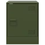 2 db olívazöld acél éjjeliszekrény 34,5 x 39 x 44 cm