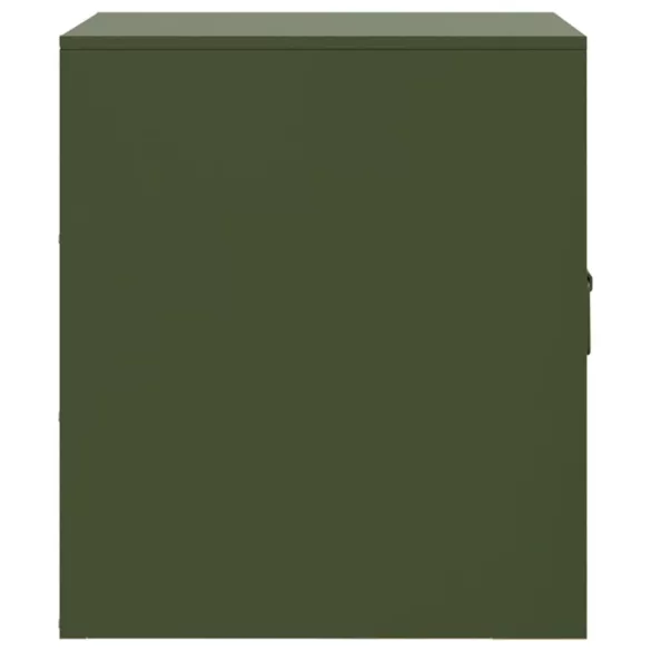 2 db olívazöld acél éjjeliszekrény 34,5 x 39 x 44 cm