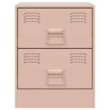 rózsaszín acél éjjeliszekrény 34,5 x 39 x 44 cm