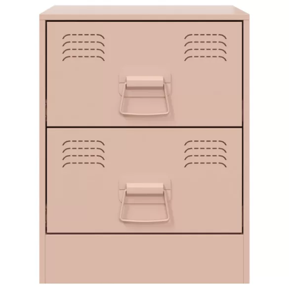 rózsaszín acél éjjeliszekrény 34,5 x 39 x 44 cm