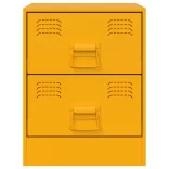 2 db sárga acél éjjeliszekrény 34,5 x 39 x 44 cm