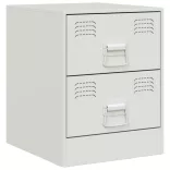 2 db fehér acél éjjeliszekrény 34,5 x 39 x 44 cm