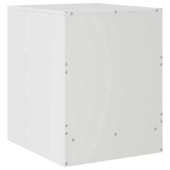 2 db fehér acél éjjeliszekrény 34,5 x 39 x 44 cm